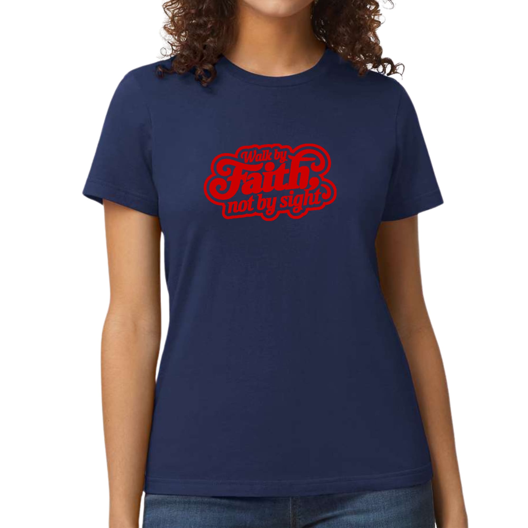 Womens Graphic T-shirt - Walk by Faith - not by Sight