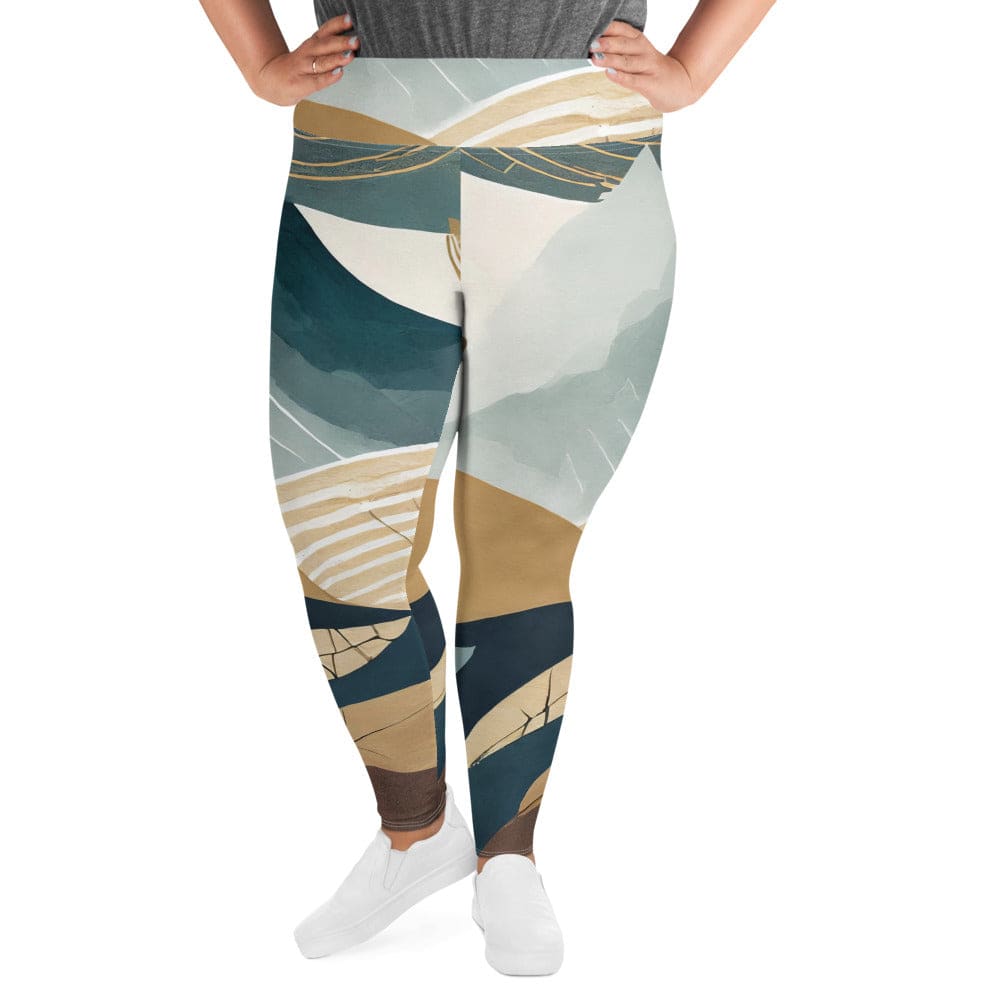 Womens Plus Size Fitness Leggings - Boho Style Print 3
