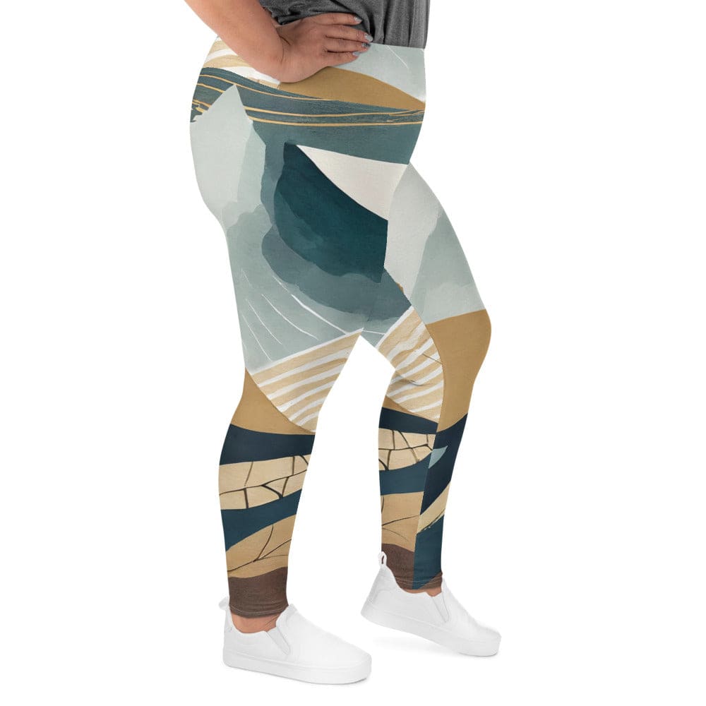 Womens Plus Size Fitness Leggings - Boho Style Print 3