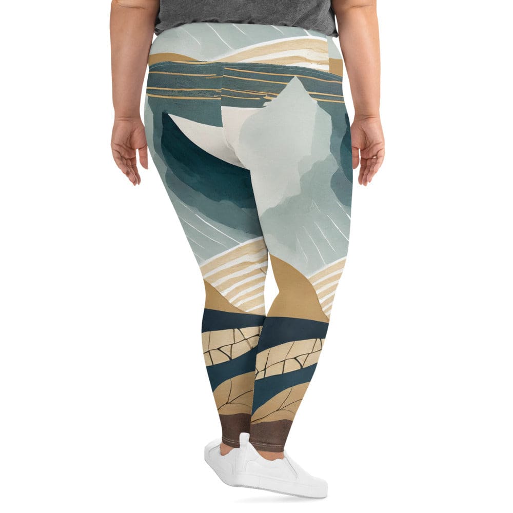 Womens Plus Size Fitness Leggings - Boho Style Print 3